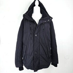 Allegri A Tech Black Puffer Removable Hood Down Jacket Men Size Small